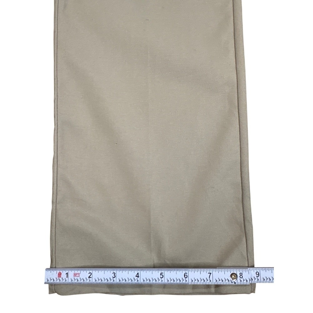 DICKIES Boys Khaki Flat‎ Front Straight Leg Pants Adjustable Waist Size 18H NWT - Picture 6 of 14